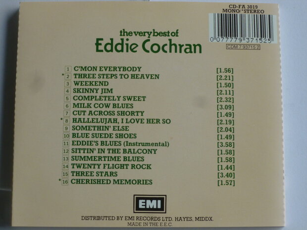Eddie Cochran - The very best of Eddie Cochran