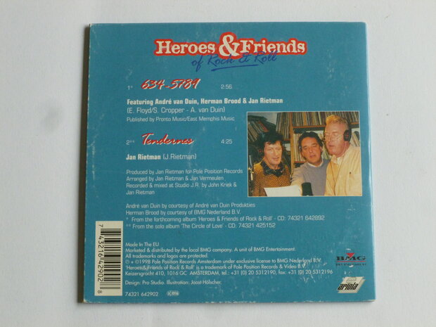 Heroes & Friends (Andre van Duin, Herman Brood) - 634-5789 (CD Single)