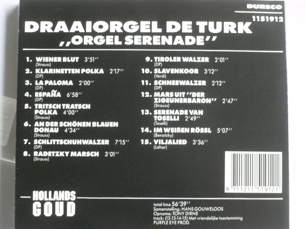 Draaiorgel De Turk - Orgel serenade