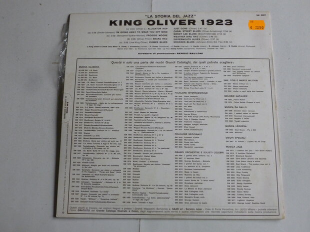 King Oliver's - Creole Jazz Band (LP) SM3089