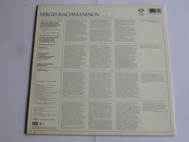 Rachmaninov - Symphonic Dances / Andre Previn (LP)