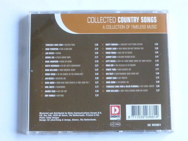 Collected Country Songs - A Collection of Timeless Music
