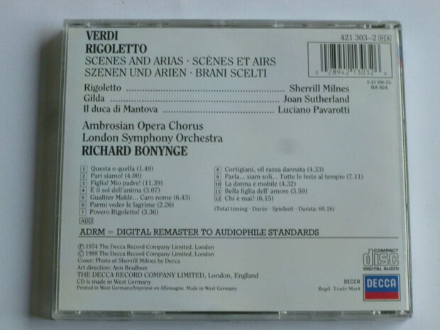 Verdi - Rigoletto / Pavarotti, Sutherland, Bonynge