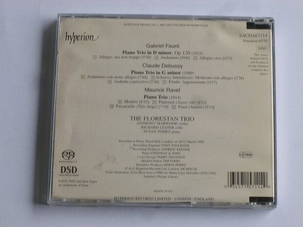 Debussy, Faure, Ravel - Piano Trios / The Florestan Trio (SACD)