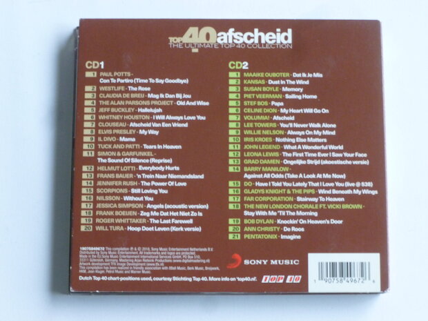 Top 40 Afscheid - The Ultimate Top 40 Collection (2 CD)