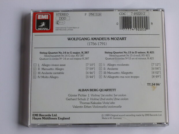 Mozart - String Quartets 14, 15 / Alan Berg Quartett