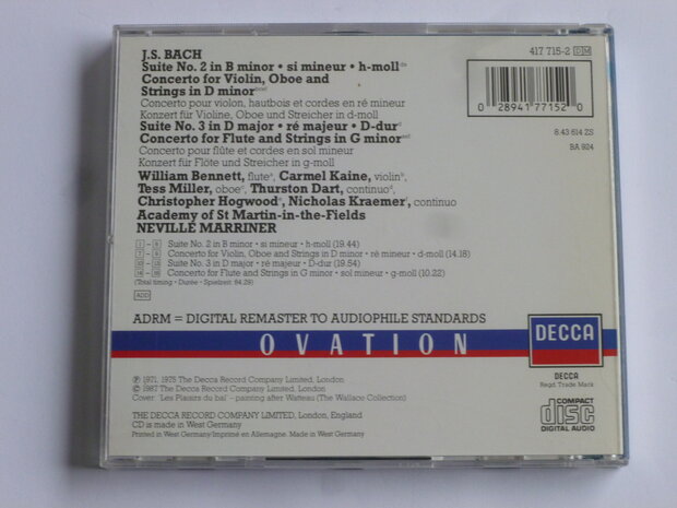 Bach - Suites 2 & 3 / Neville Marriner (ovation)