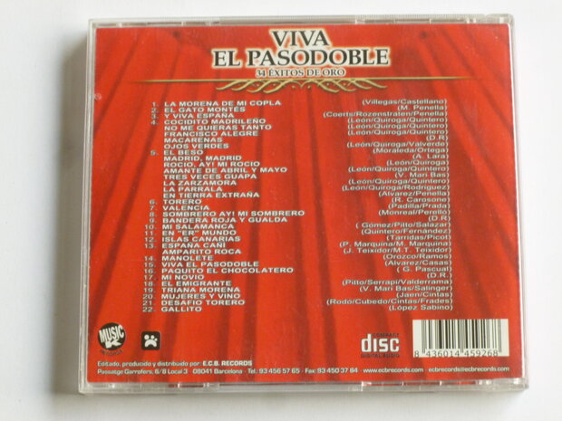 Viva El Pasodoble - 34 Exitos de Oro