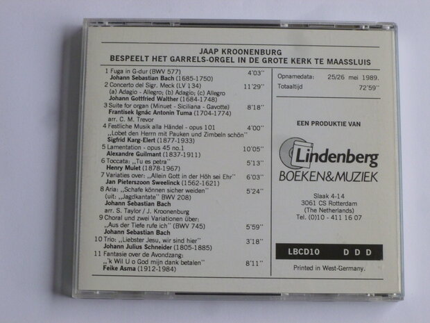 Jaap Kroonenburg - Garrels orgel Grote Kerk Maassluis