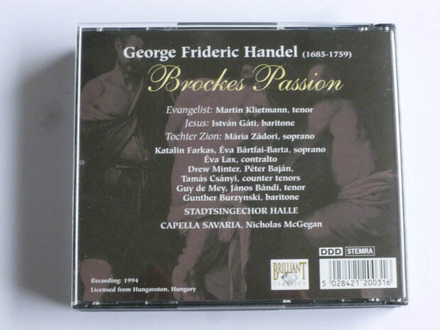 Handel - Brockes Passion / Capella Savaria (3 CD)