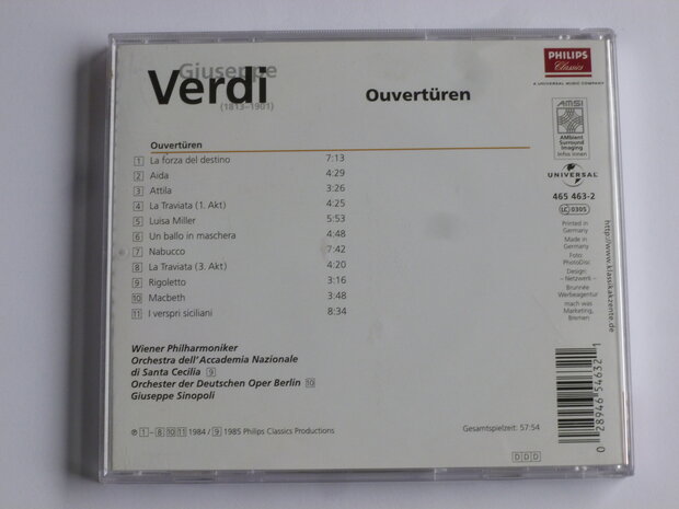 Verdi - Ouvertüren / Sinopoli