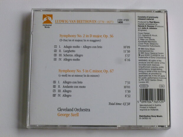 Beethoven - Symphony 2 & 5 / George Szell