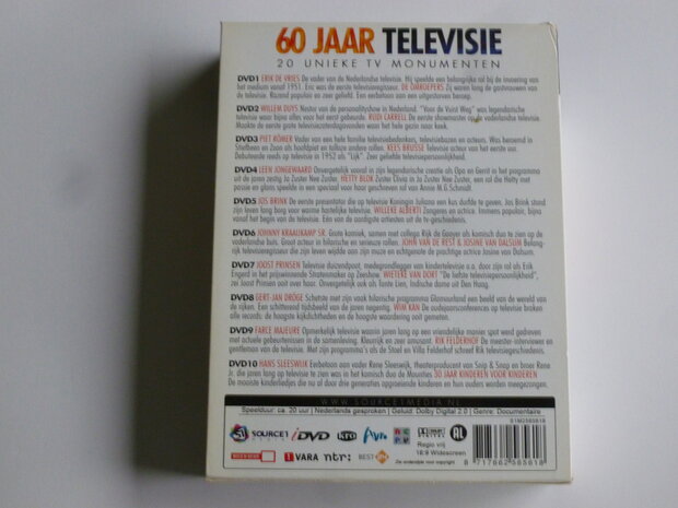 60 Jaar Televisie - 20 Unieke TV Momenten (10 DVD)