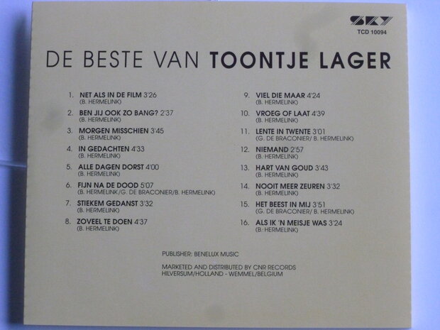 Toontje Lager - De Beste van Toontje Lager