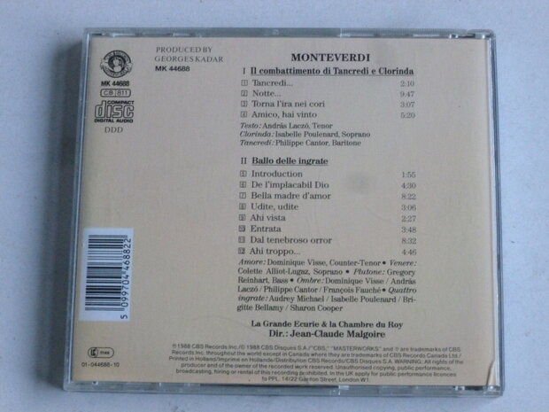 Monteverdi - il combattimento di tancredi / J.C. Malgoire