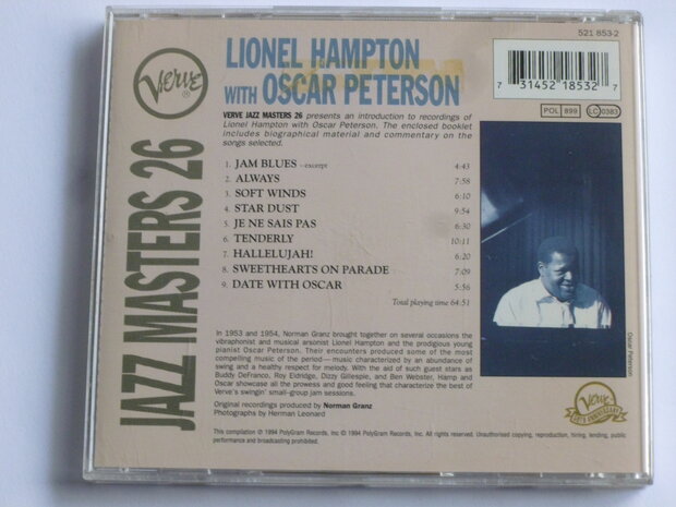 Lionel Hampton, Oscar Peterson - Jazz Masters 26