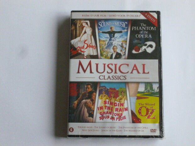 Musical Classics - sound of music, west side story, red shoes, phantom of the opera, singing in the rain, wizard of oz (6 DVD) 