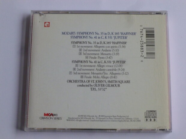 Mozart - Symphony no. 35 & 41 / Oliver Gilmour