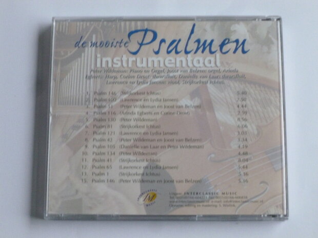 De mooiste Psalmen - Instrumentaal / Peter Wildeman, Joost van Belzen e.a.