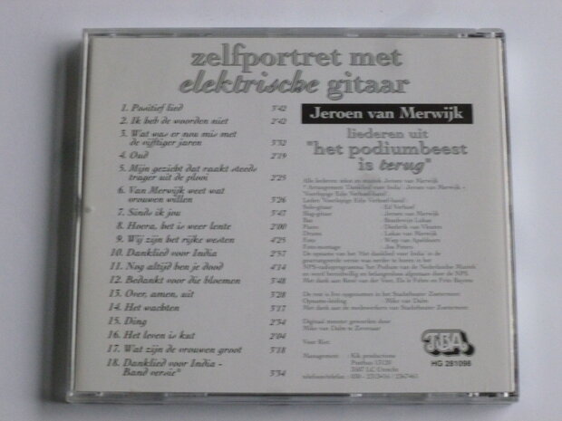 Jeroen van Merwijk - Zelfportret met elektrische gitaar (gesigneerd)