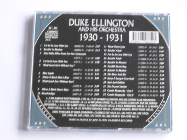 Duke Ellington and his Orchestra 1930-1931 Classics