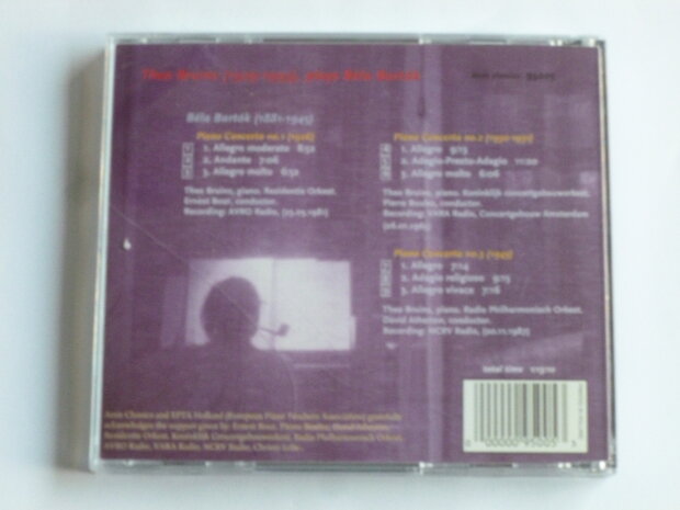 Theo Bruins plays Bela Bartok - Three Piano Concertos