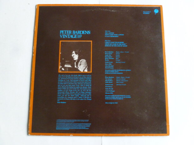 Peter Bardens - Vintage ' 69 (LP) doorzichtig vinyl