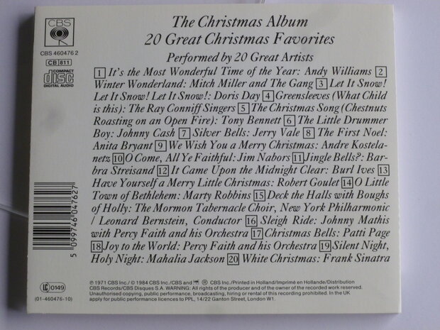 The Christmas Album - 20 Great Christmas Favorites / Various Artists (CBS)