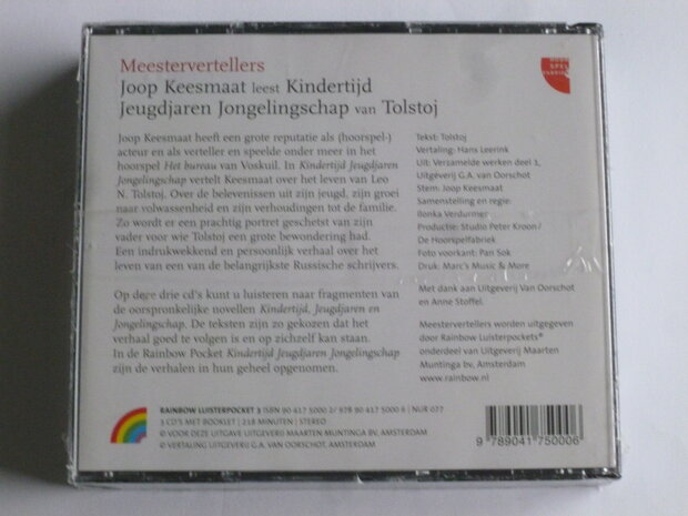 Meestervertellers - Kindertijd Jeugdjaren Jongelingschap van Tolstoj (3 CD) Nieuw