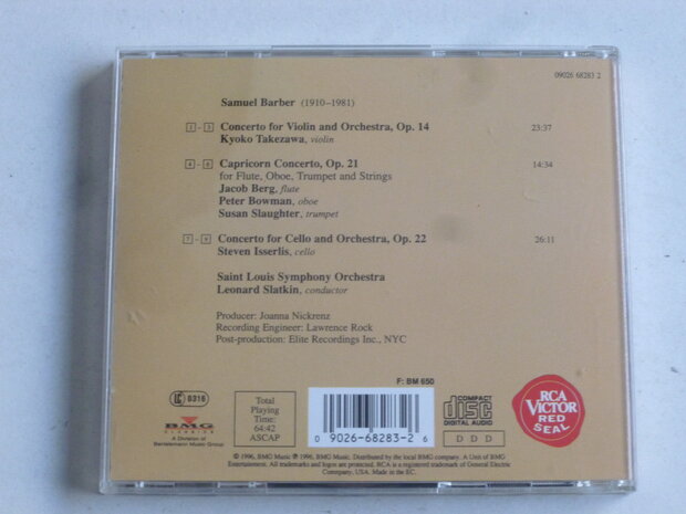 Barber - Violin Concerto / Takezawa, Isserlis, Leonard Slatkin
