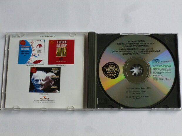 Berio - Recital 1 for Cathy Folk Songs / Berberian, Berio