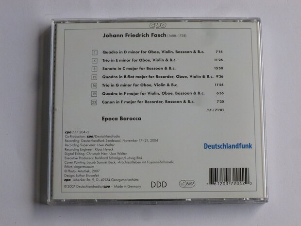 Johann Friedrich Fasch - Trios & Sonatas / Epoca Barocca