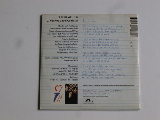 Skik - Als ik wil... (CD Single)