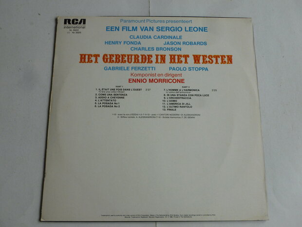 Ennio Morricone - Het Gebeurde in het Westen (LP) NL33203
