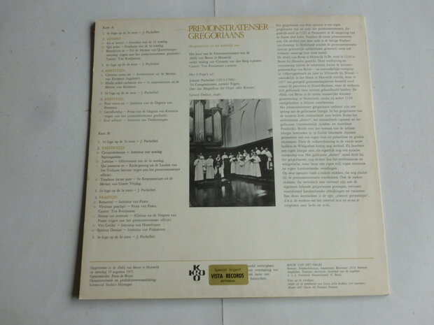 Premonstratenser Gregoriaans - Abdij van Berne / Gerard Dekker (LP)