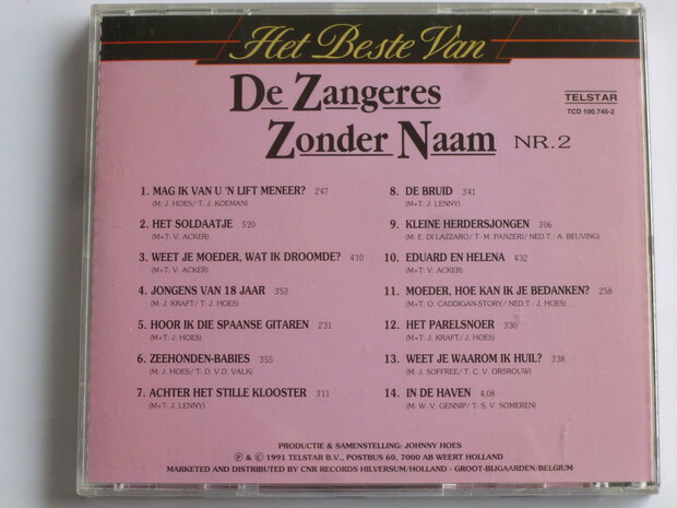 De Zangeres zonder Naam - Het Beste van (nr.2)