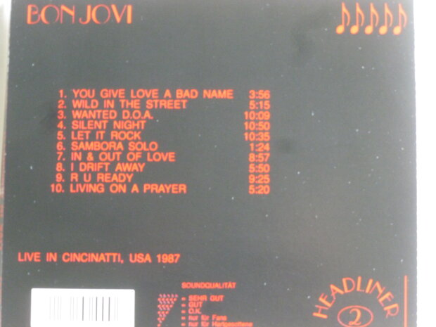 Bon Jovi - Live in Cincinatti 1987