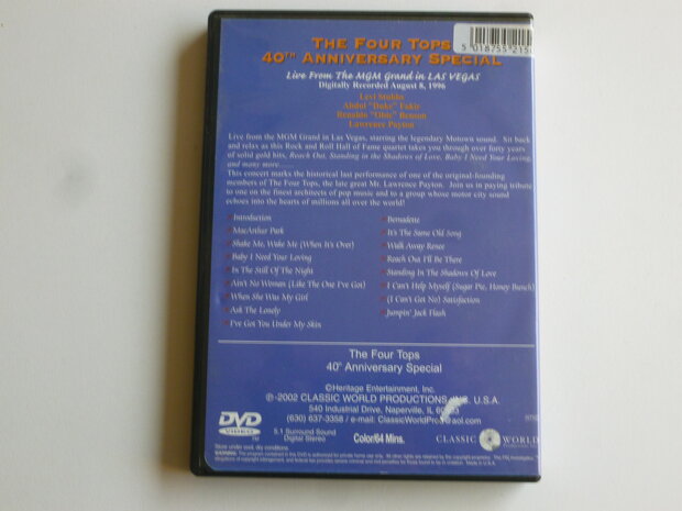 The Four Tops - Live from the MGM Grand, Las Vegas (DVD)