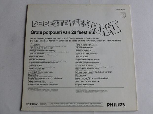 De Beste Feestplaat - Grote potpourri van 28 feesthits (LP)