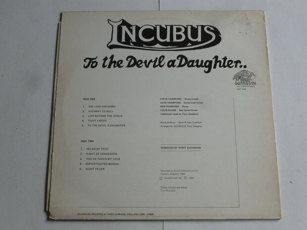Incubus - to the Devil a Daughter (LP) GRC2165