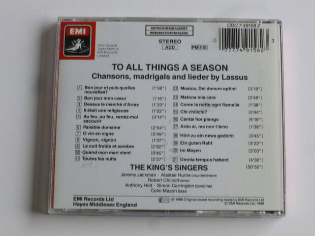 The King's Singers - Lassus / To all things a season