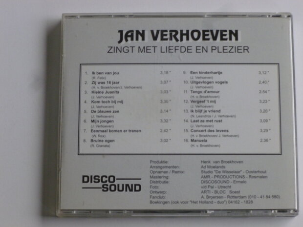 Jan Verhoeven zingt met liefde en plezier
