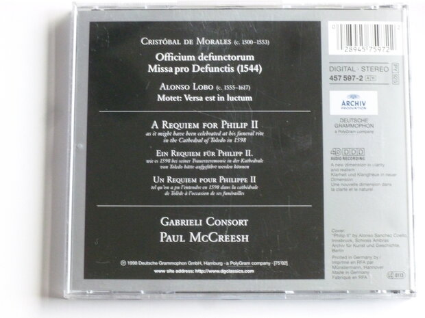 Morales - Requiem / Gabrieli Consort, Paul McCreesh