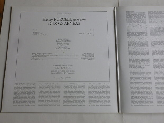 Purcell - Dido & Aeneas / Raymond Leppard (LP)