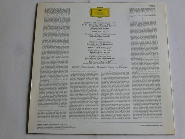 An der sch&ouml;nen blauen Donau - Herbert von Karajan (LP) 139014