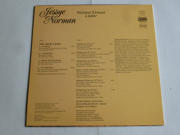 Jessye Norman - Richard Strauss Lieder (LP) 729250