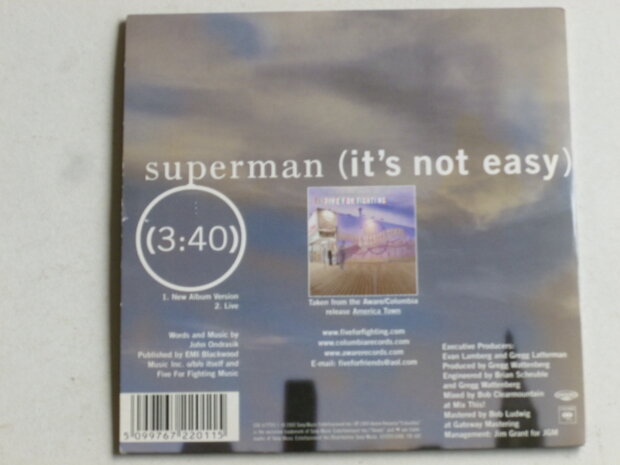 Five for Fighting - Superman (CD Single)