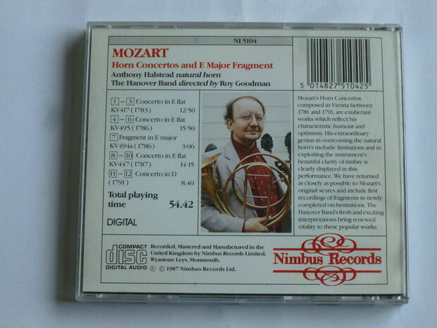 Mozart - Horn Concertos / Anthony Halstead, Roy Goodman