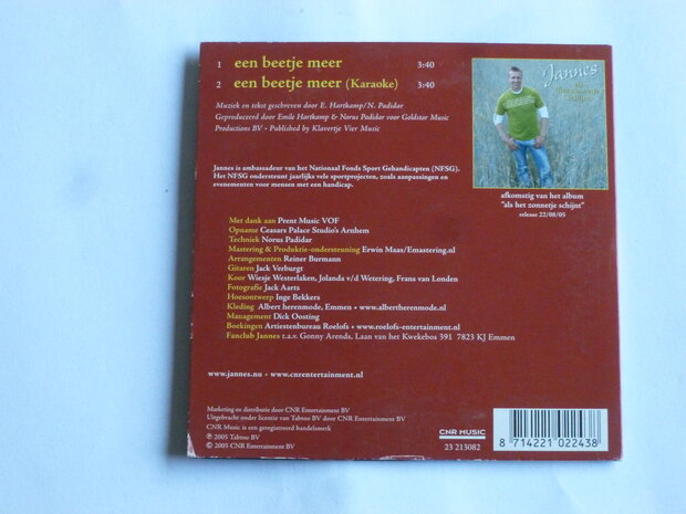 Jannes - Een beetje meer (CD Single)