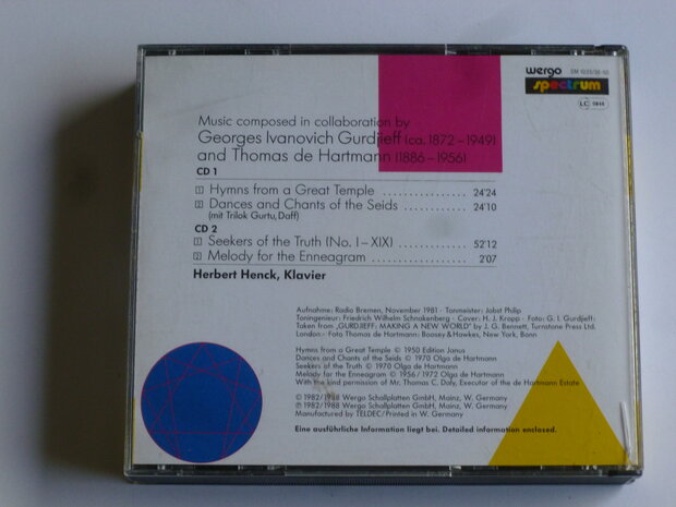 Gurdjieff / De Hartmann - Herbert Henck (2 CD)